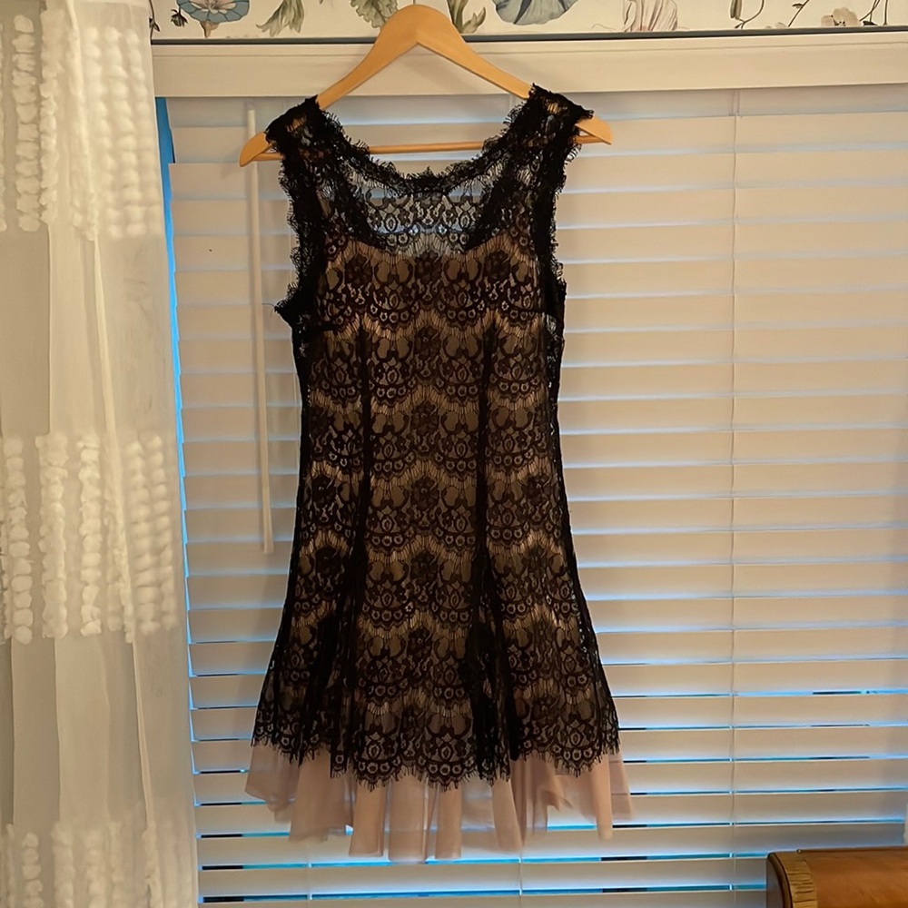 Lace and tule cocktail dress